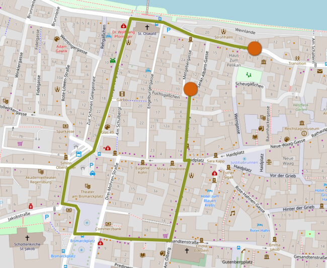 Anfahrt zur Kleiderkammer